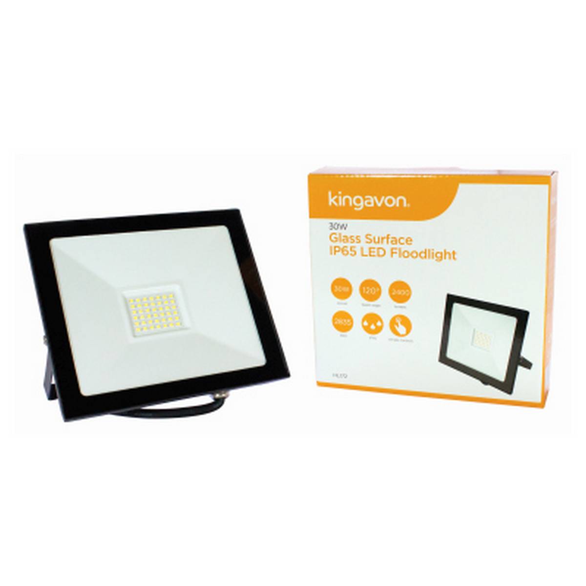 KINGAVON 30W GLASS SURFACE IP65 LED FLOODLIGHT BB-HL172