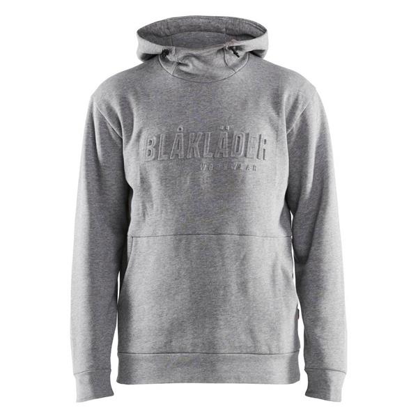 BLAKLADER HOODIE 3D PRINT GREY MELANGE