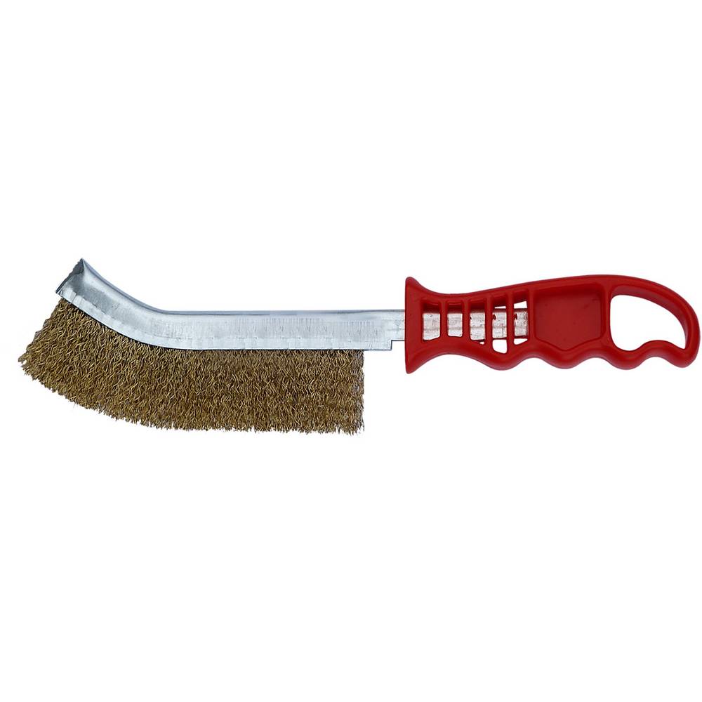 JEFFERSON PLASTIC HANDLE BRASS COATED WIRE BRUSH