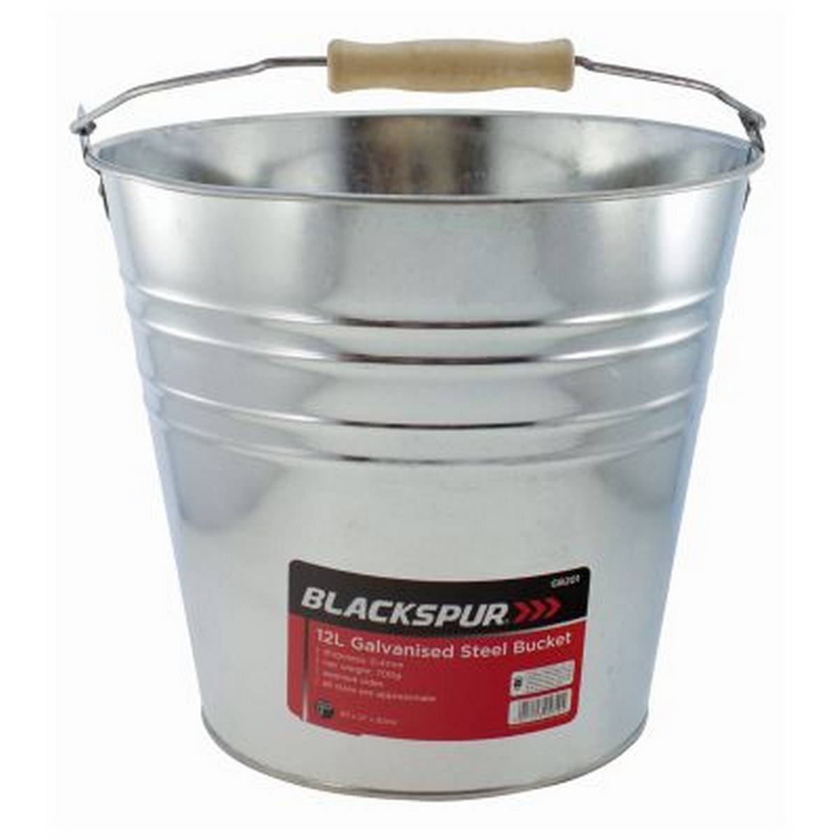 BLACKSPUR 12L GALVANISED STEEL BUCKET BB-GB201