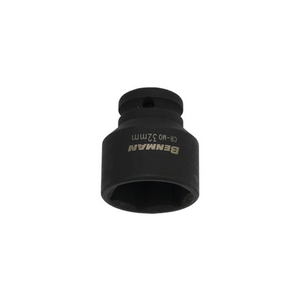BENMAN IMPACT SOCKET, BLACK, 1/2", 38MML, 17MM