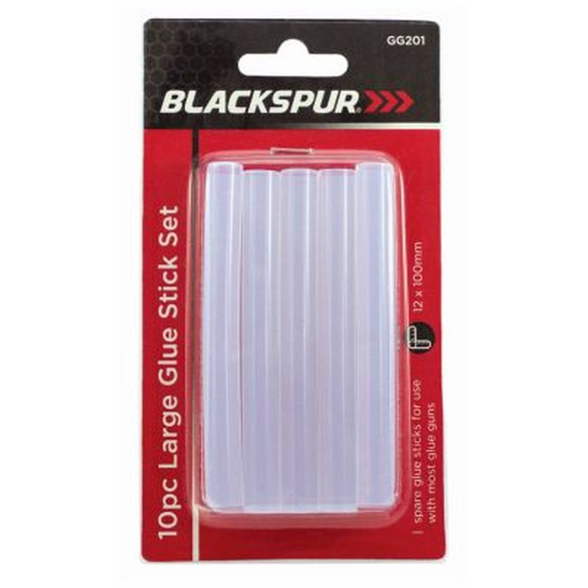 BLACKSPUR 10PC X 100MM LARGE GLUE STICK SET BB-GG201