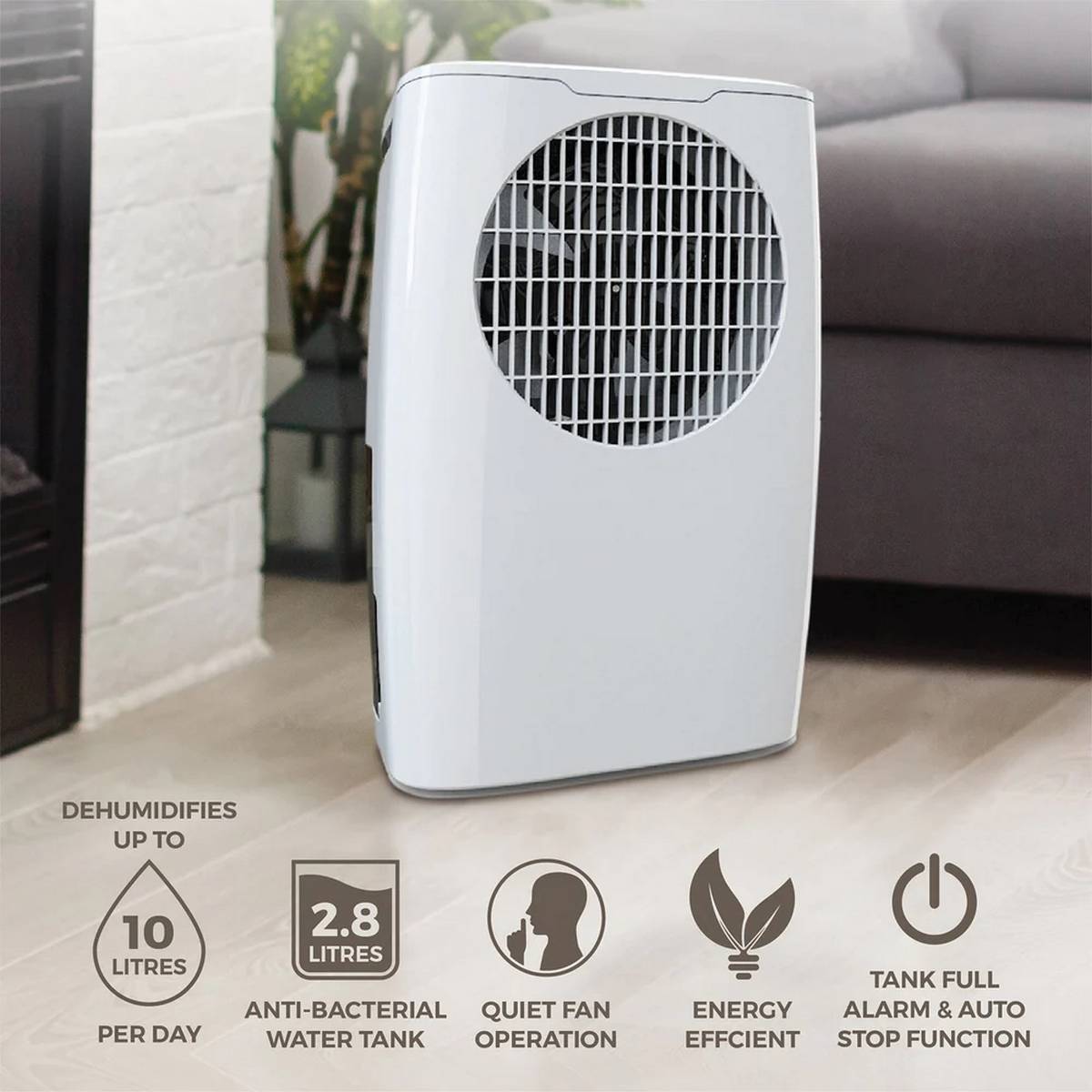 DE VIELLE PREMIUM PORTABLE DEHUMIDIFIER 10L