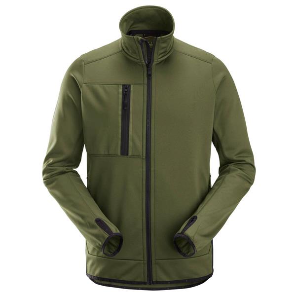 SNICKERS ALLROUNDWORK FULL ZIP FLEECE JACKET - KHAKI GREEN