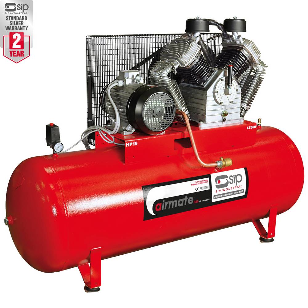 SIP ISBD15/500 500LTR INDUSTRIAL ELECTRIC COMPRESSOR - Watson Hire