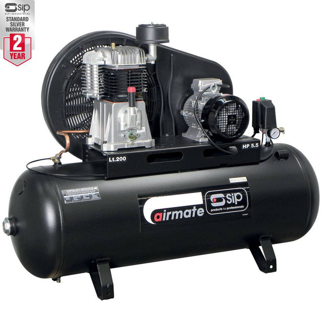 SIP TN5.5/200 200LTR BELT DRIVE COMPRESSOR - Watson Hire