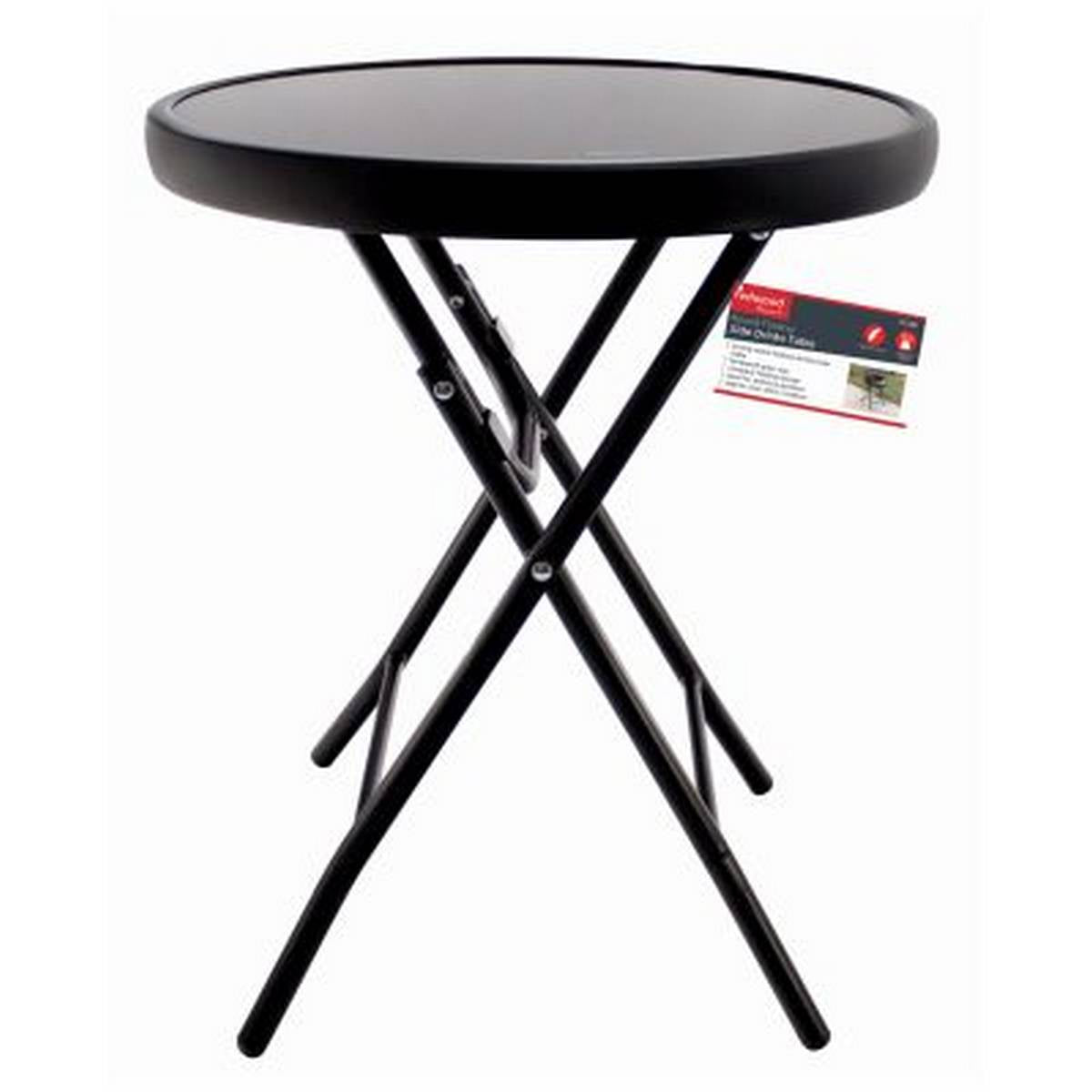 REDWOOD ROUND FOLDING SIDE DRINKS TABLE BB-TC491