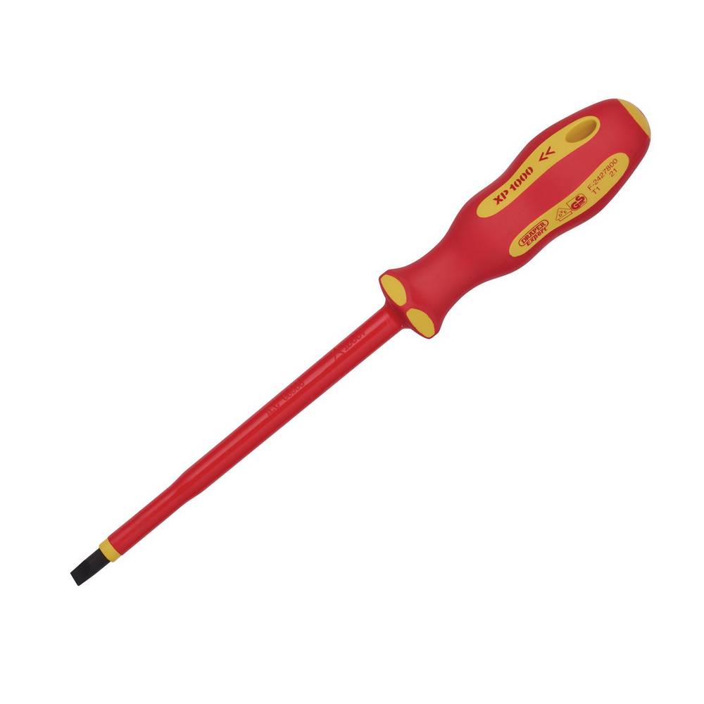 DRAPER XP1000 VDE PLAIN SLOT SCREWDRIVER, 6.5 X 150MM