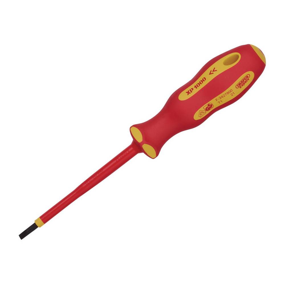 DRAPER XP1000 VDE PLAIN SLOT SCREWDRIVER, 4.0 X 100MM