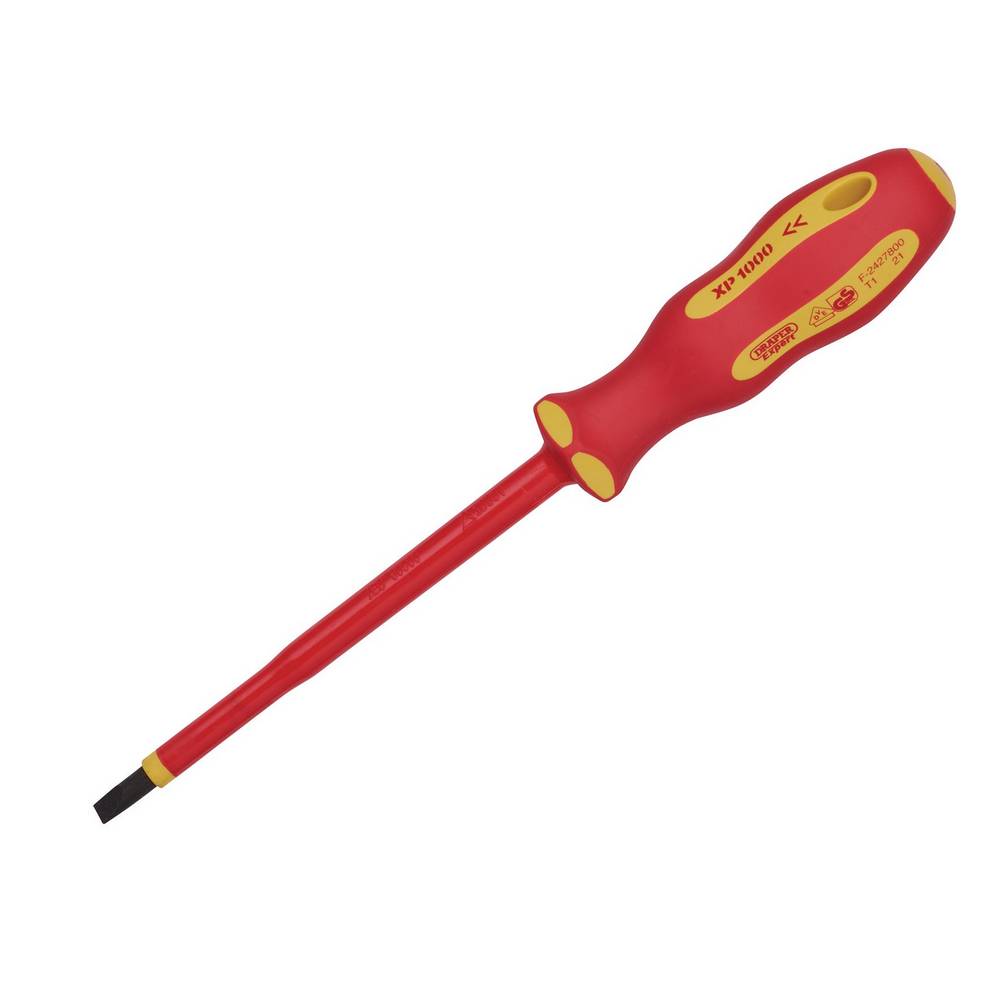 DRAPER XP1000 VDE PLAIN SLOT SCREWDRIVER, 5.5 X 125MM