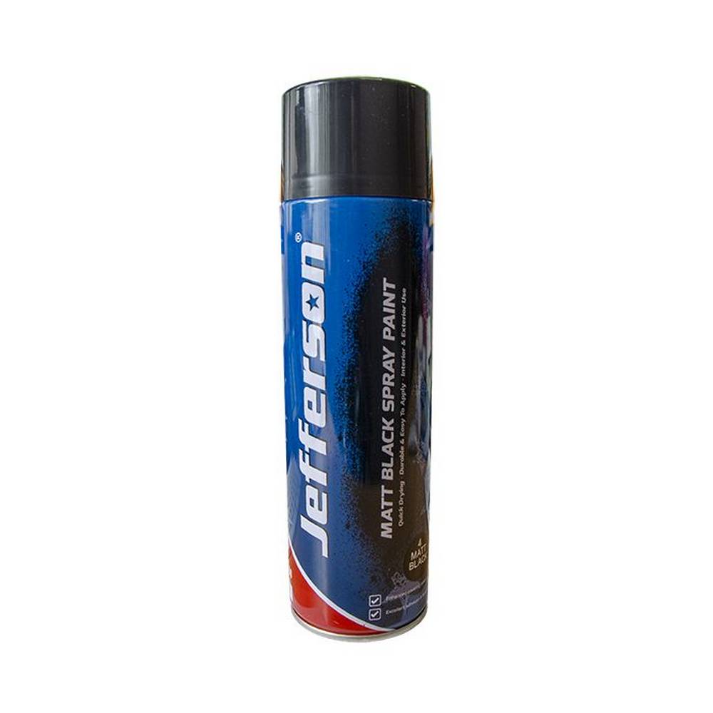 JEFFERSON MATT BLACK SPRAY PAINT 500ML