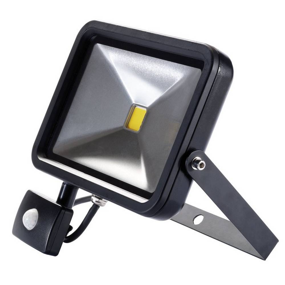 DRAPER COB LED SLIMLINE WALL MOUNTED FLOODLIGHT WITH PIR SENSOR, 30W, 1,950 LUMENS