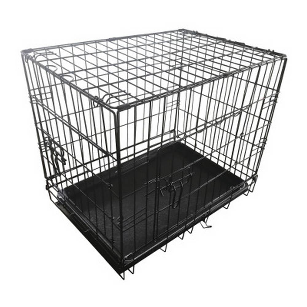 ASHLEY 24" DOUBLE DOOR FOLDING METAL DOG CRATE