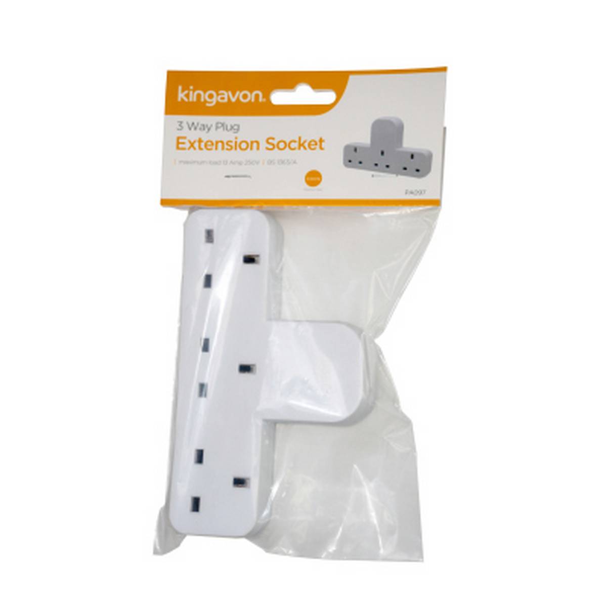 KINGAVON 3 WAY PLUG EXTENSION SOCKET BB-PA097