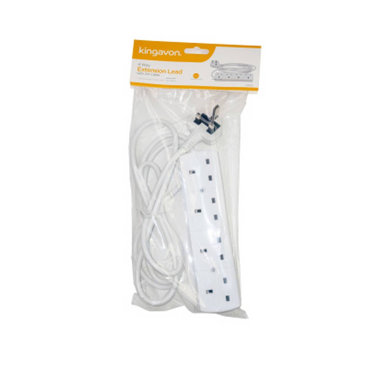 KINGAVON 4 WAY EXTENSION LEAD WITH 2M CABLE BB-PA102